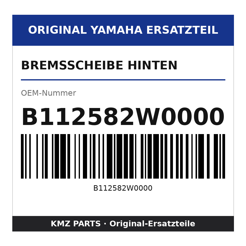 Yamaha Bremsscheibe hinten B112582W0000
