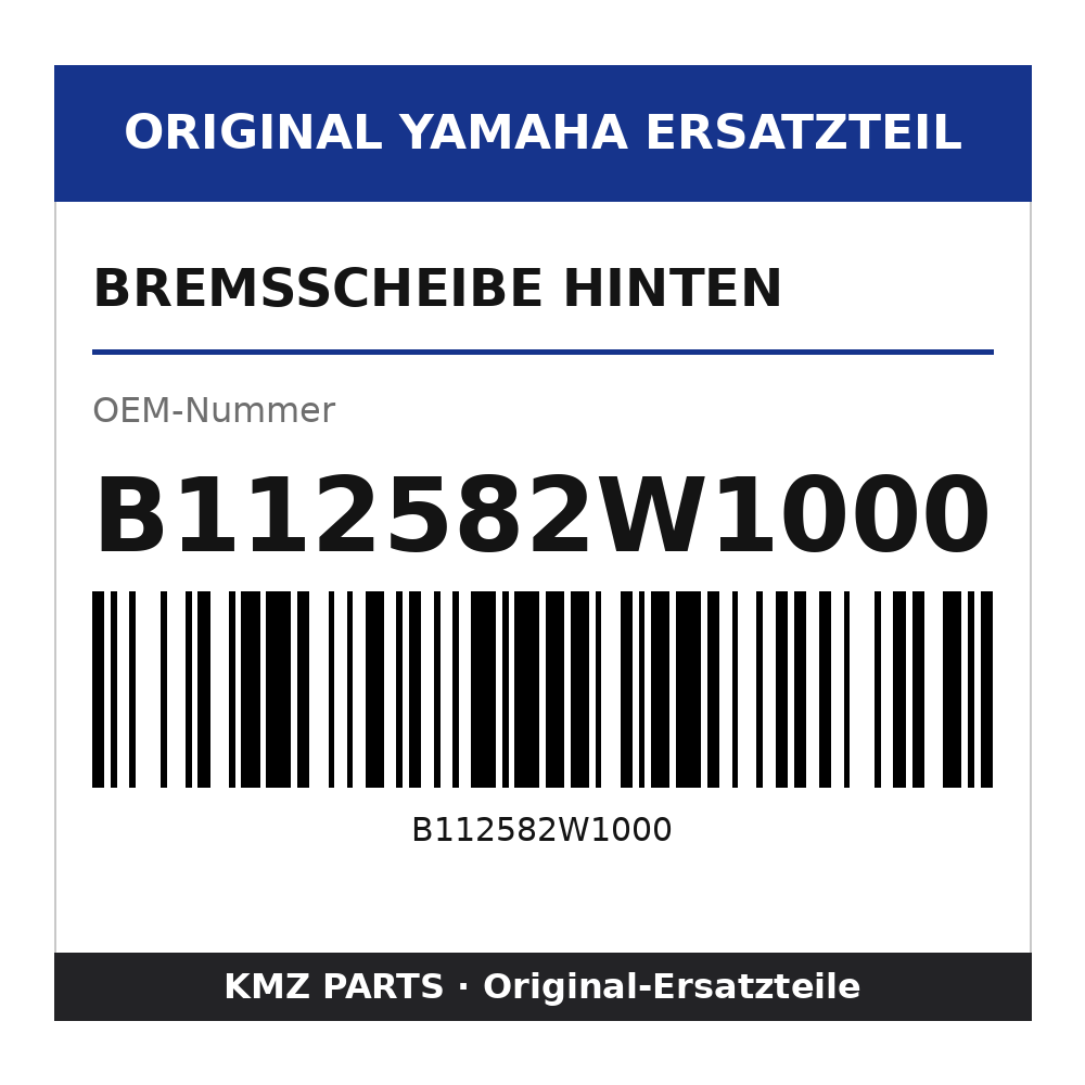 Yamaha Bremsscheibe hinten B112582W1000