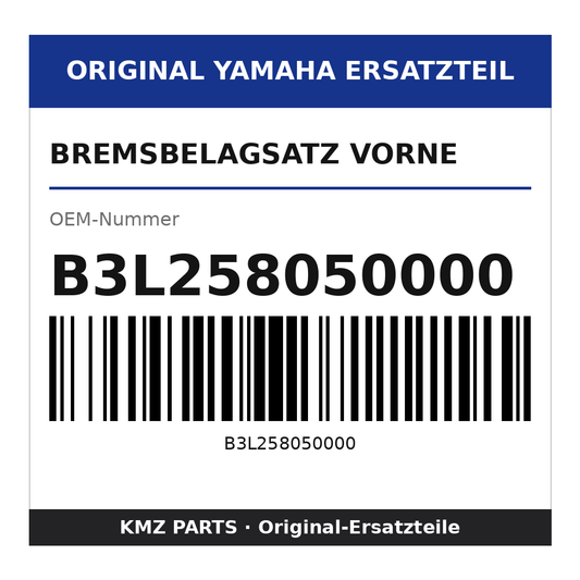 Yamaha Bremsbelagsatz vorne B3L258050000