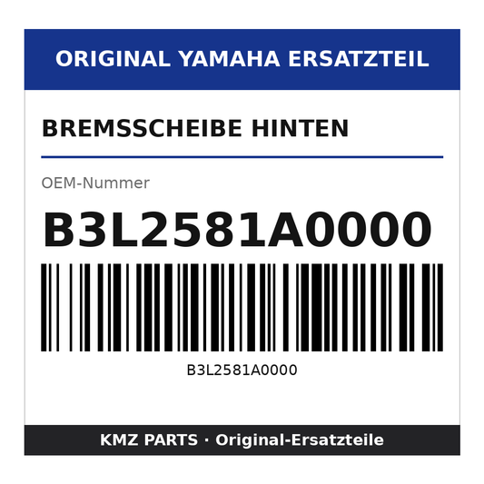 Yamaha Bremsscheibe hinten B3L2581A0000