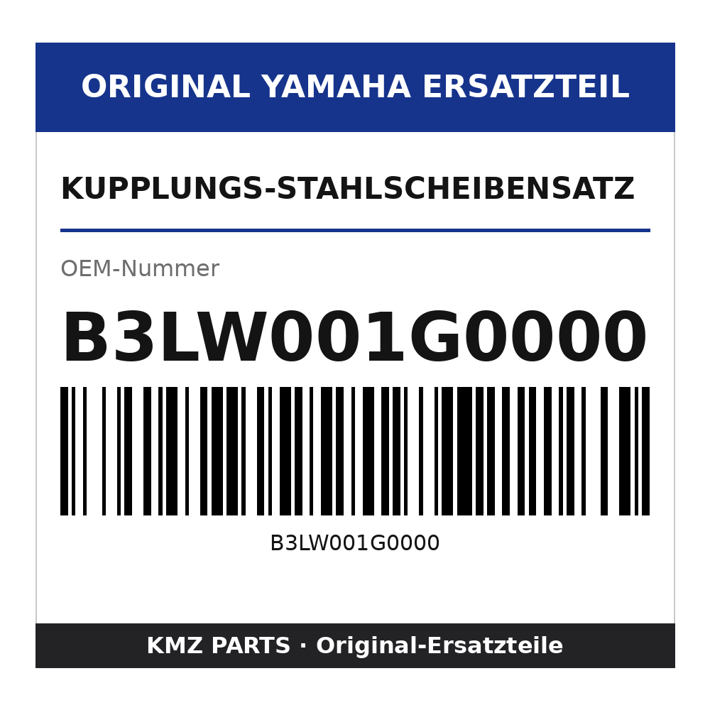 Yamaha Kupplungs-Stahlscheibensatz B3LW001G0000