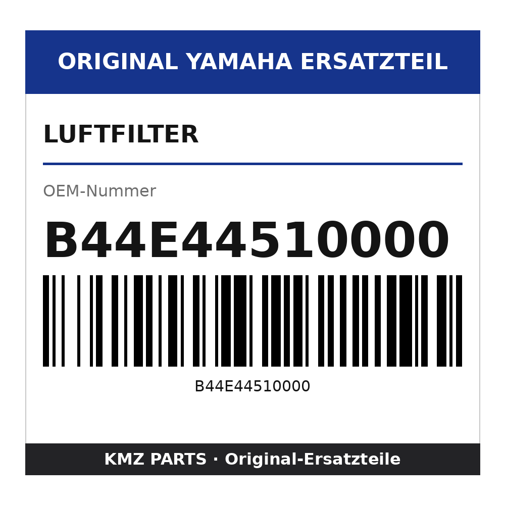 Yamaha Luftfilter B44E44510000