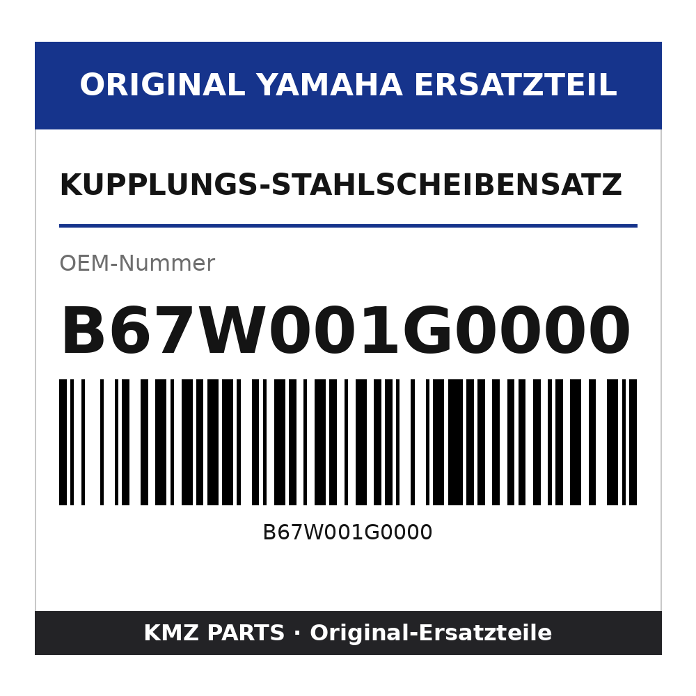 Yamaha Kupplungs-Stahlscheibensatz B67W001G0000