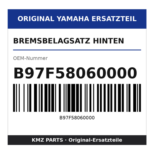 Yamaha Bremsbelagsatz hinten B97F58060000