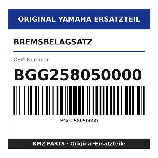 Yamaha Bremsbelagsatz BGG258050000