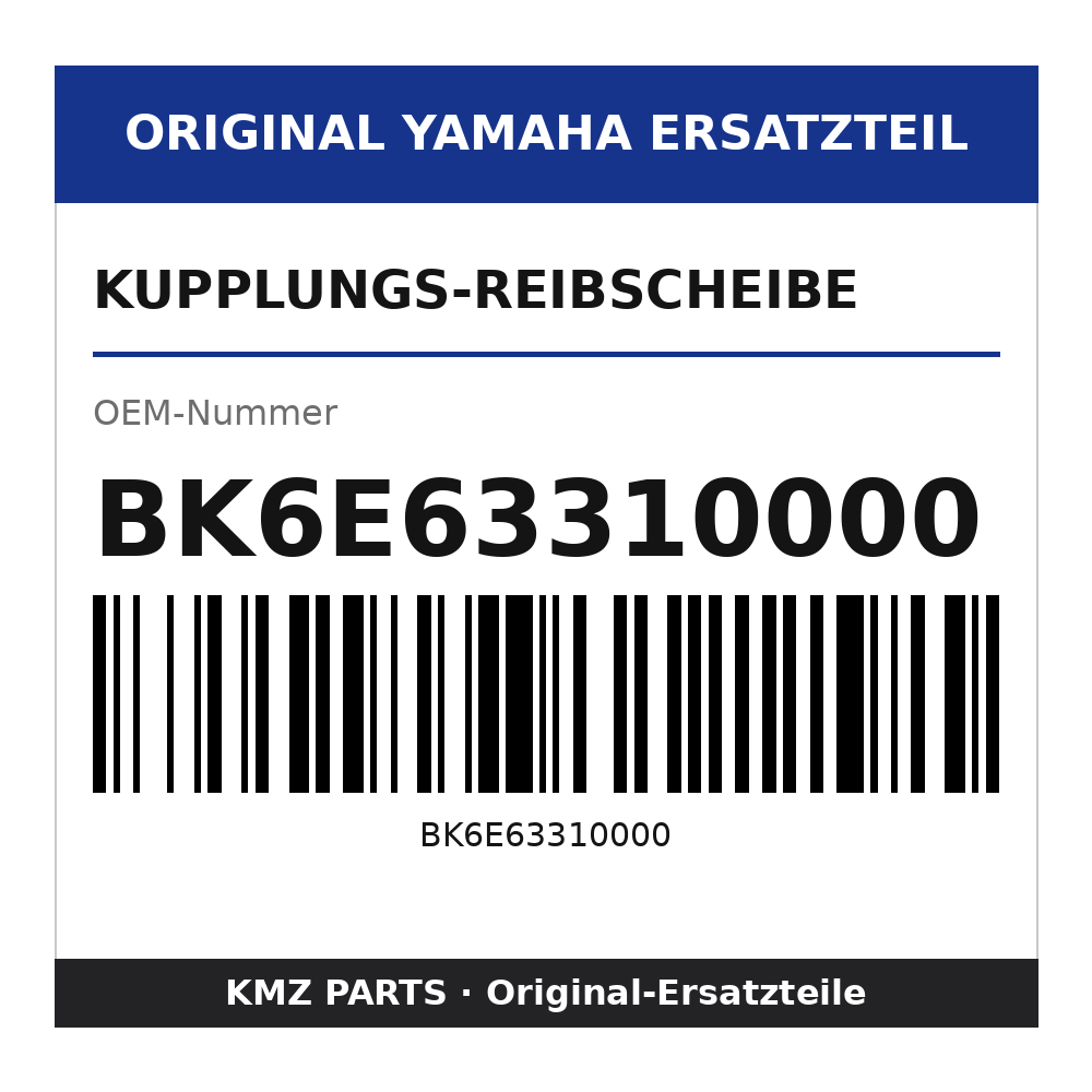 Yamaha Kupplungs-Reibscheibe BK6E63310000