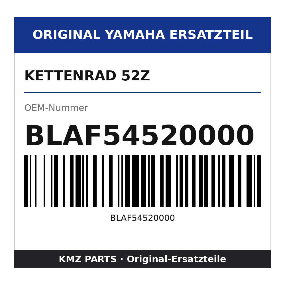 Yamaha Kettenrad 52Z BLAF54520000