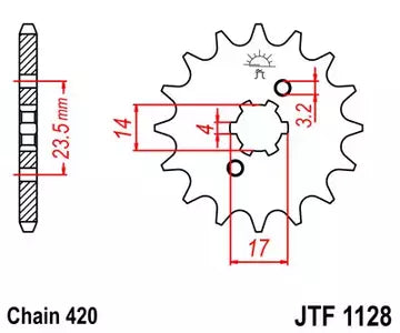 Ritzel vorne JT JTF1128.11, 11 Zähne Teilung 420