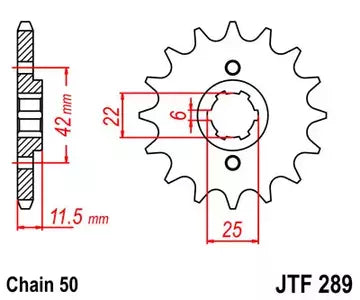 Ritzel vorne JT JTF289.15, 15 Zähne Teilung 530