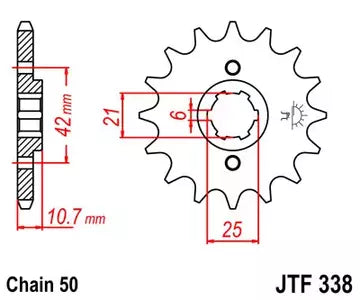 Ritzel vorne JT JTF338.17, 17 Zähne Teilung 530
