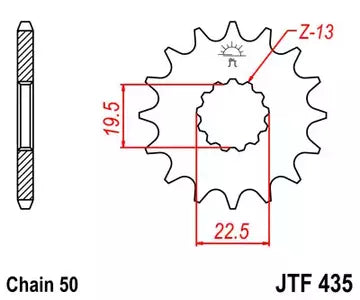 Ritzel vorne JT JTF435.15, 15 Zähne Teilung 530
