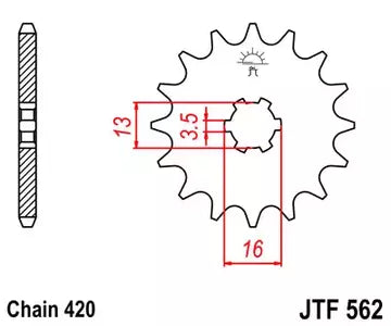 Ritzel vorne JT JTF562.09, 9 Zähne Teilung 420