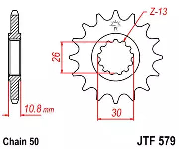 Ritzel vorne JT JTF579.15, 15 Zähne Teilung 530