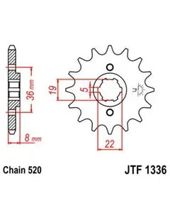 Ritzel vorne JT JTF1336.13, 13 Zähne Teilung 520