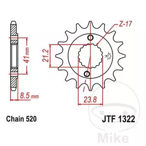 Ritzel vorne JT JTF1322.13, 13 Zähne Teilung 520