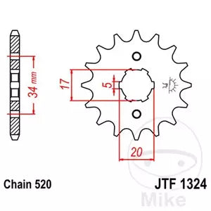 Ritzel vorne JT JTF1324.11, 11 Zähne Teilung  520