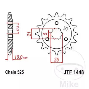 Ritzel vorne JT JTF1448.13, 13 Zähne Teilung 525