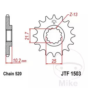 Ritzel vorne JT JTF1503.13, 13 Zähne Teilung 520
