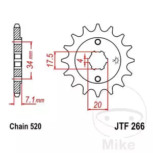Ritzel vorne JT JTF266.14, 14 Zähne Teilung 520