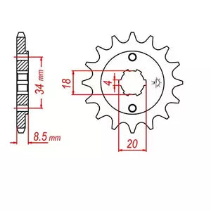 Ritzel vorne JT JTF270.12, 12 Zähne Teilung 520