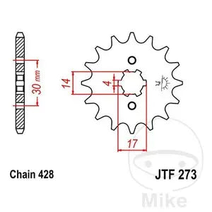 Ritzel vorne JT JTF273.15, 15 Zähne Teilung 428