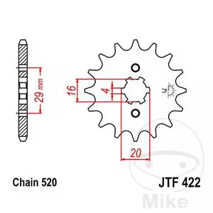 Ritzel vorne JT JTF422.15, 15 Zähne Teilung 520
