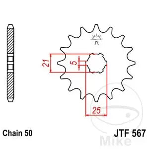 Ritzel vorne JT JTF567.16, 16 Zähne Teilung 630