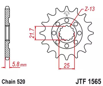 Ritzel vorne JT JTF1565.13, 13 Zähne Teilung 520