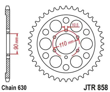 Kettenrad hinten Stahl JT JTR858.35, 35 Zähne Teilung 630