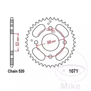 Kettenrad hinten Stahl JT JTR1071.31, 31 Zähne Teilung 520