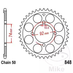 Kettenrad hinten Stahl JT JTR848.37, 37 Zähne Teilung 530