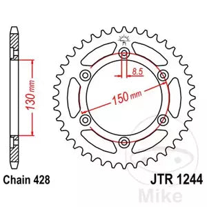 Kettenrad hinten Stahl JT JTR1244.51, 51 Zähne Teilung 428