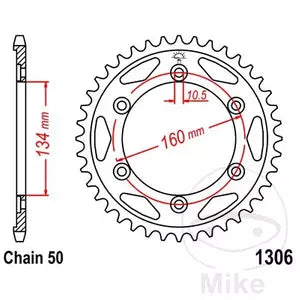 Kettenrad hinten Stahl JT JTR1306.41, 41 Zähne Teilung 530