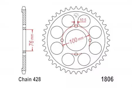 Kettenrad 47Z Teilung 428