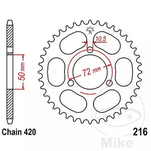 Kettenrad hinten Stahl JT JTR216.41, 41 Zähne Teilung 420