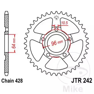 Kettenrad hinten Stahl JT JTR242.50, 50 Zähne Teilung 428