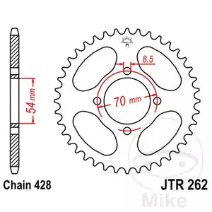 Kettenrad hinten Stahl JT JTR262.40, 40 Zähne Teilung 428