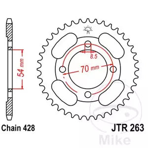 Kettenrad hinten Stahl JT JTR263.45, 45 Zähne Teilung 428