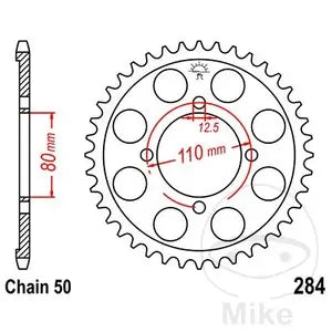 Kettenrad hinten Stahl JT JTR284.37, 37 Zähne Teilung 530