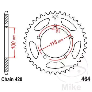 Kettenrad hinten Stahl JT JTR464.50, 50 Zähne Teilung 420