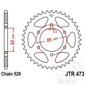 Kettenrad hinten Stahl JT JTR473.40, 40 Zähne Teilung 520