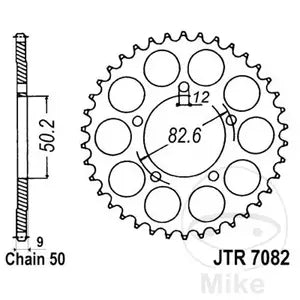 Kettenrad hinten Stahl JT JTR7082.48, 48 Zähne Teilung 530