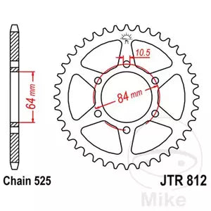 Kettenrad hinten Stahl JT JTR812.41, 41 Zähne Teilung 525